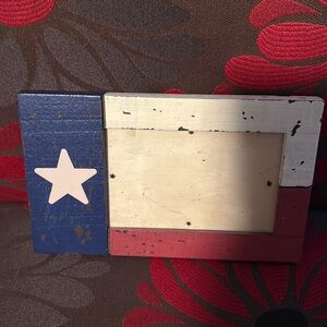 Texas flag Rustic Wooden Photo Frame
